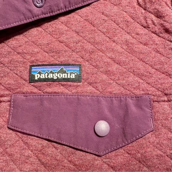 PATAGONIA Burgundy Quilted Pullover Size Medium - Picture 4 of 8